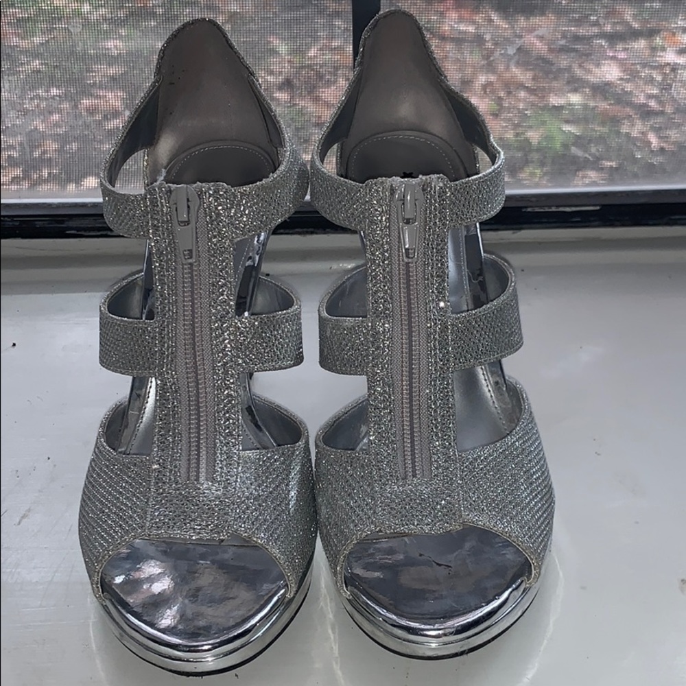Silver Sparkly Heels